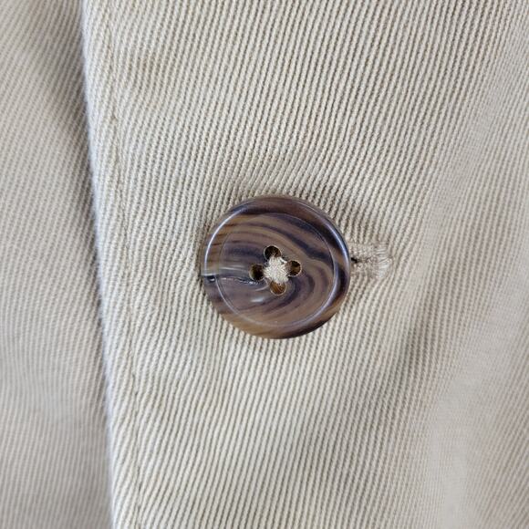 Vintage Polo Ralph Lauren 3 Button Blazer Jacket Mens 42R Khaki Tan Cotton Twill - Picture 13 of 16